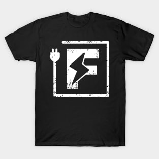 Electrical letter F | Electrician or Electrical Engineer name initial F, Electricity art T-Shirt